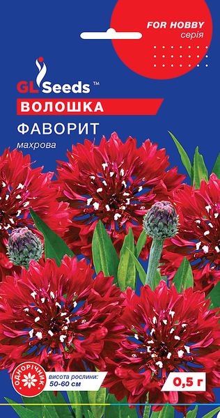 Насіння Волошки Фаворит червоний (0.5г), For Hobby, TM GL Seeds