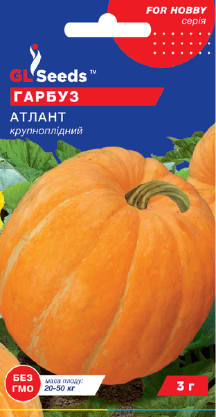 Насіння Гарбуза Атлант (5шт), For Hobby, TM GL Seeds