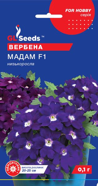 Насіння Вербени Мадам (0.1г), For Hobby, TM GL Seeds