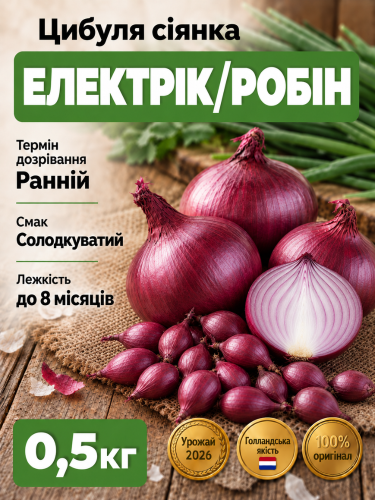 Цибуля сіянка Електрік/Робін 0,5 кг.
