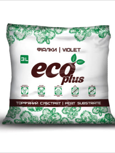 Торфяной субстрат Фиалки ТМ "ECO PLUS" 3 л.