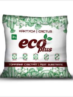 Торф'яний субстрат Кактуси ТМ "ECO PLUS" 3 л.