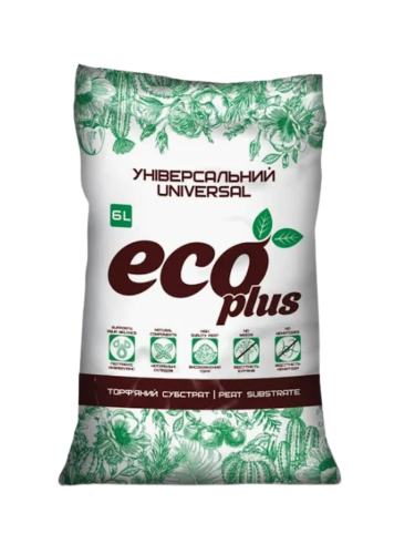 Торфяной субстрат универсальный ТМ "ECO PLUS" 6 л.