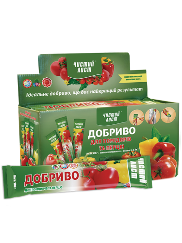Добриво кристалічне для Помідорів та Перцю ТМ "Чистий лист" 100 г.