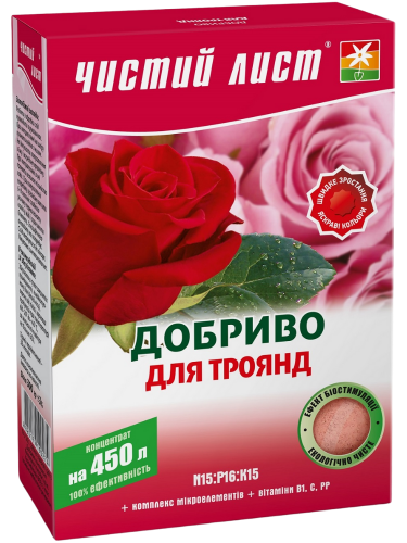 Добриво кристалічне для Троянд ТМ "Чистий лист" 300 г.