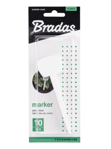 Маркер для растений (13х4 см) 10 шт. ТМ "Bradas" TYE1340WH/10