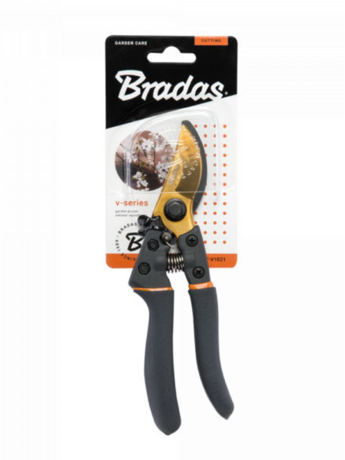 Секатор для обрезки веток, сталь SK5, gold, V-SERIES ТМ "Bradas" KT-V1021