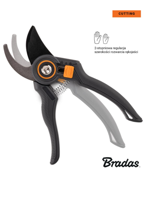 Секатор садовый из стали SK5, V-SERIES ТМ "Bradas" KT-V1029