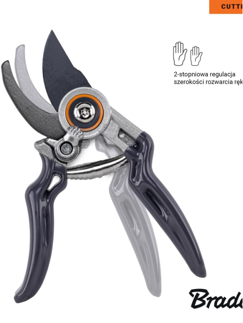 Секатор садовый из стали SK5, ALU, V-SERIES ТМ "Bradas" KT-V1041
