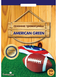 Газонная травосмесь "American Green" ТМ "Семейный сад" 30 г.