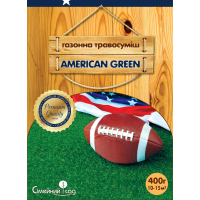 Газонная травосмесь "American Green" ТМ "Семейный сад" 400 г.