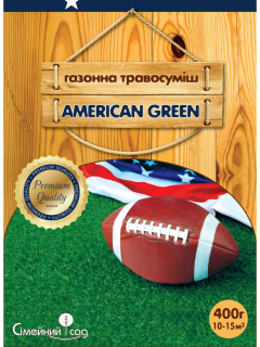 Газонная травосмесь "American Green" ТМ "Семейный сад" 400 г.
