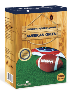 Газонная травосмесь "American Green" ТМ "Семейный сад" 800г.