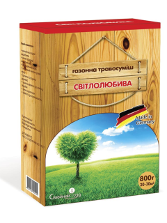 Газонная травосмесь "Светолюбива" ТМ "Семейный сад" 800 г.