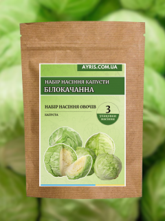 Набір насіння капусти Білокачанна (3 упаковок)