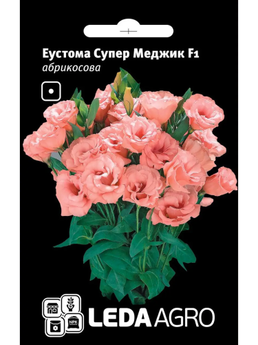 Еустома "Супер Меджик F1" абрикосова ТМ "Leda Agro" 5 шт.
