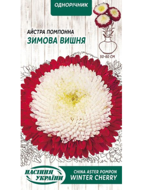 Айстра помпонна "Зимова вишня" ТМ "Насіння України" 0,25 г.