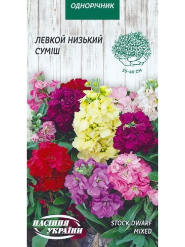Левкой седой низкий (смесь) ТМ "Семена Украины" 0,1 г.