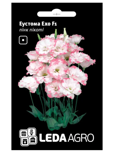 Еустома "Ехо F1" пінк пікоті ТМ "Leda Agro" 5 шт.