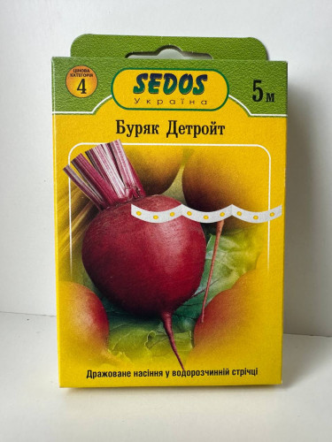 Буряк столовий "Детройт" ТМ "SEDOS" на стрічці 5 м. (150 насінин)