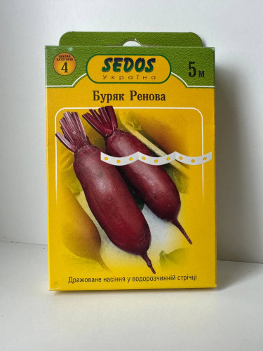 Буряк столовий "Ренова" ТМ "SEDOS" на стрічці 5 м. (150 насінин)