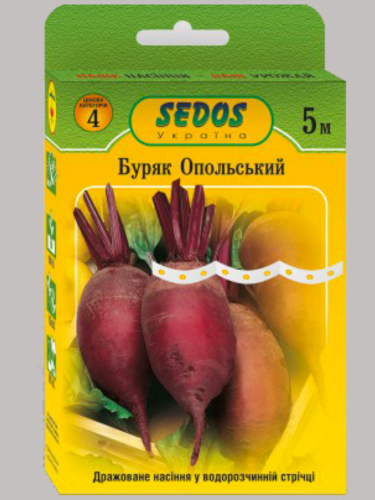 Свекла "Опольская" ТМ "SEDOS" на ленте 5 м. (150 семян)