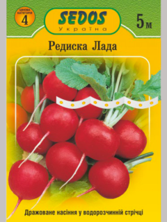 Редиска "Лада" ТМ "SEDOS" на стрічці 5 м. (150 насінин)