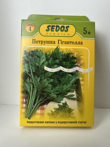 Петрушка слоеная "Гигантела" ТМ "SEDOS" на ленте 5 м. (250 семян)