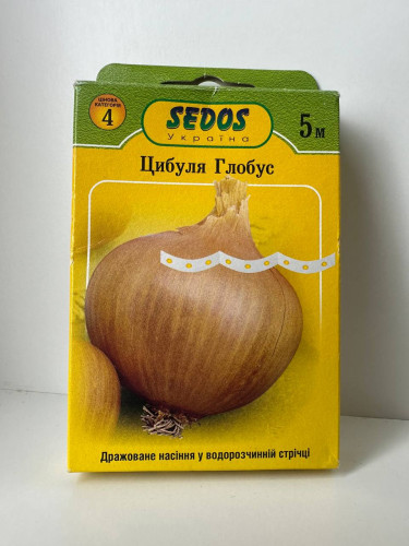Лук репчатый "Глобус" ТМ "SEDOS" на ленте 5 м. (150 семян)