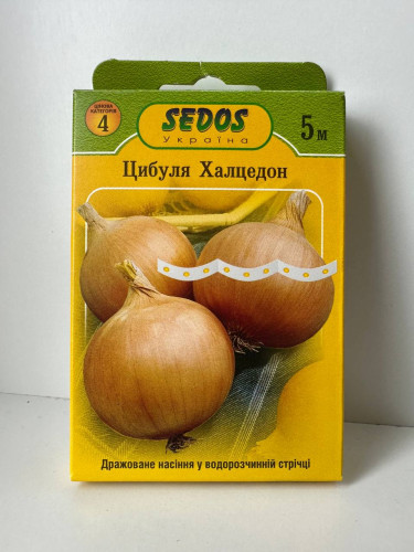 Лук репчатый "Халцедон" ТМ "SEDOS" на ленте 5 м. (150 семян)