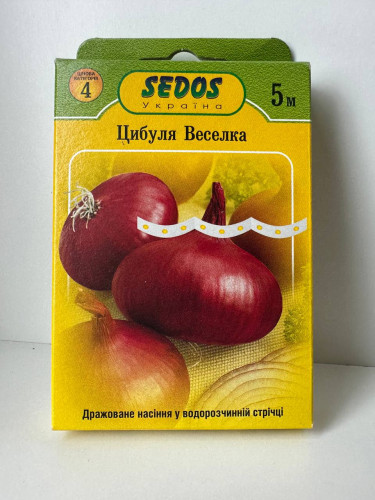 Цибуля ріпчаста "Веселка" ТМ "SEDOS" на стрічці 5 м. (150 насінин)